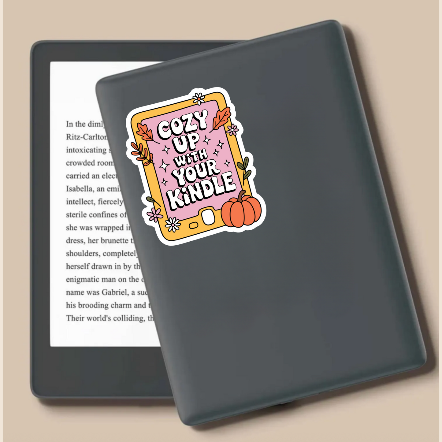 Cozy Up With Your Kindle die cut