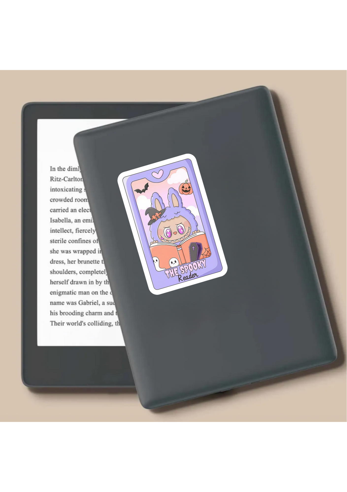 Spooky Reader Labubu die cut