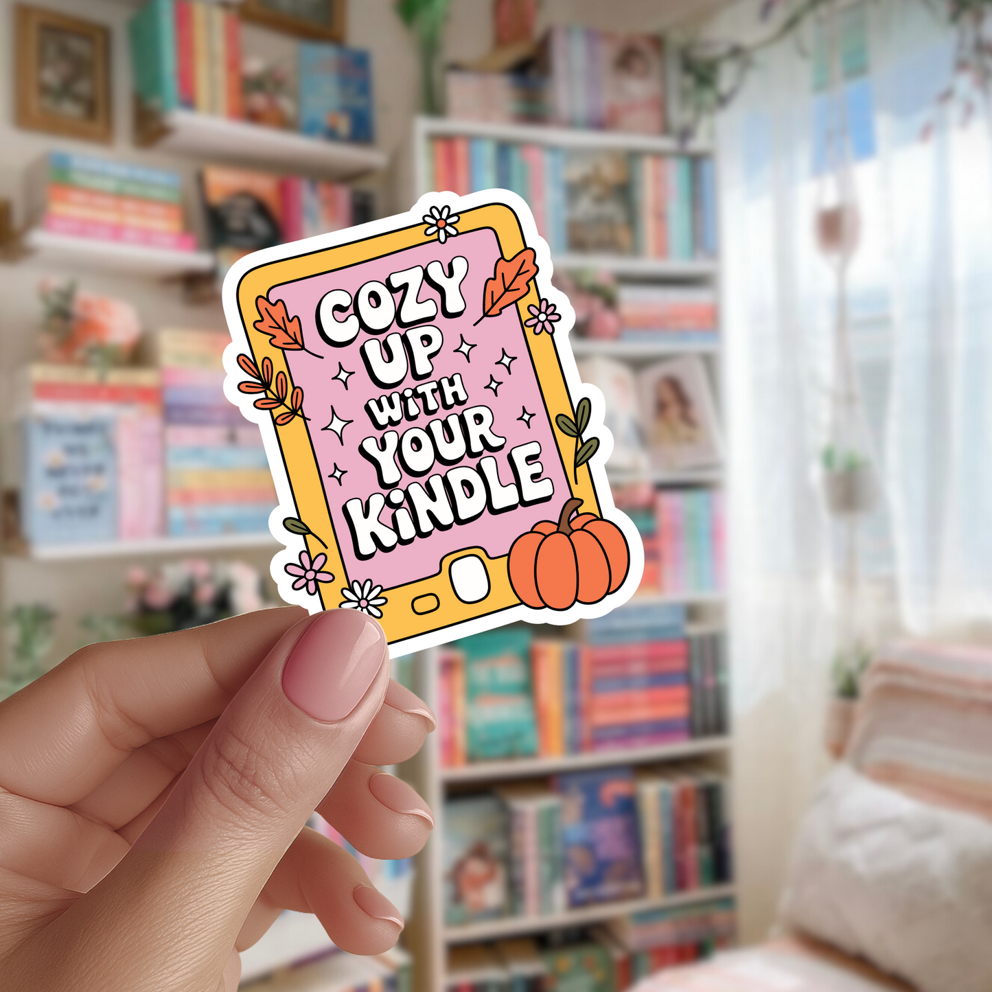 Cozy Up With Your Kindle die cut