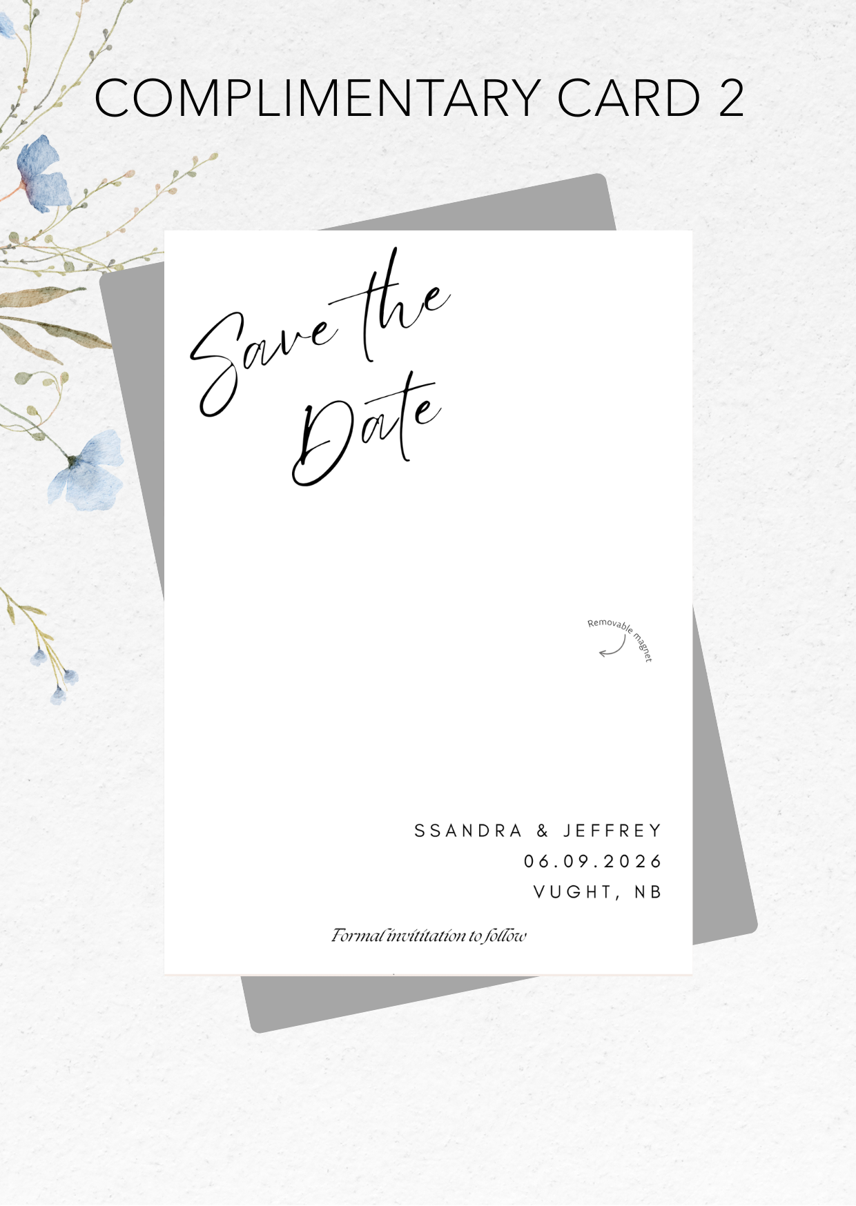 Save the Date: Fridge Magnet