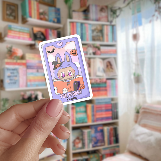 Spooky Reader Labubu die cut